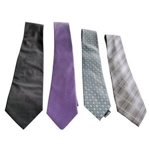 Lot of 4 men’s ties - DKNY, Sean John, Kenneth Cole, Pronto Uomo